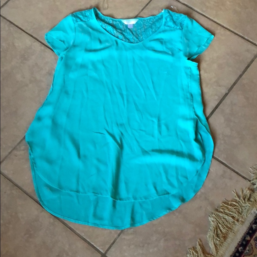 Teal blouse